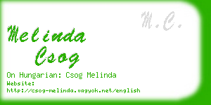 melinda csog business card